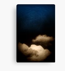 Clouds in a scratched darkness Canvas Print