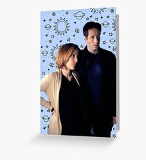 Mulder & Scully Space Greeting Card