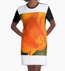 California Golden Poppy Graphic T-Shirt Dress