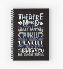 Cuaderno de espiral Regalo divertido del empollón del teatro para los amantes del teatro