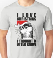Christmas Otter Unisex T-Shirt
