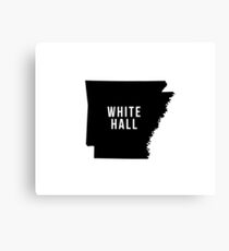 White Hall, Arkansas State Silhouette Canvas Print