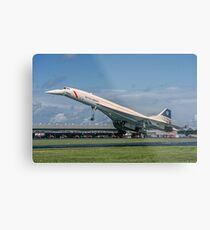 Concorde 102 G-BOAB landing at Farnborough Metal Print
