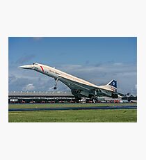 Concorde 102 G-BOAB landing at Farnborough Photographic Print