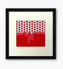 Sweet Red Ladybugs Framed Print