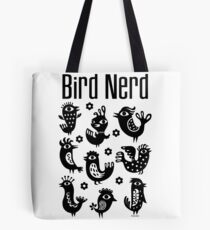 Bird Nerd - black Tote Bag