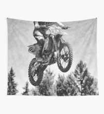 Got Some Air! - Motocross Racer Wall Tapestry