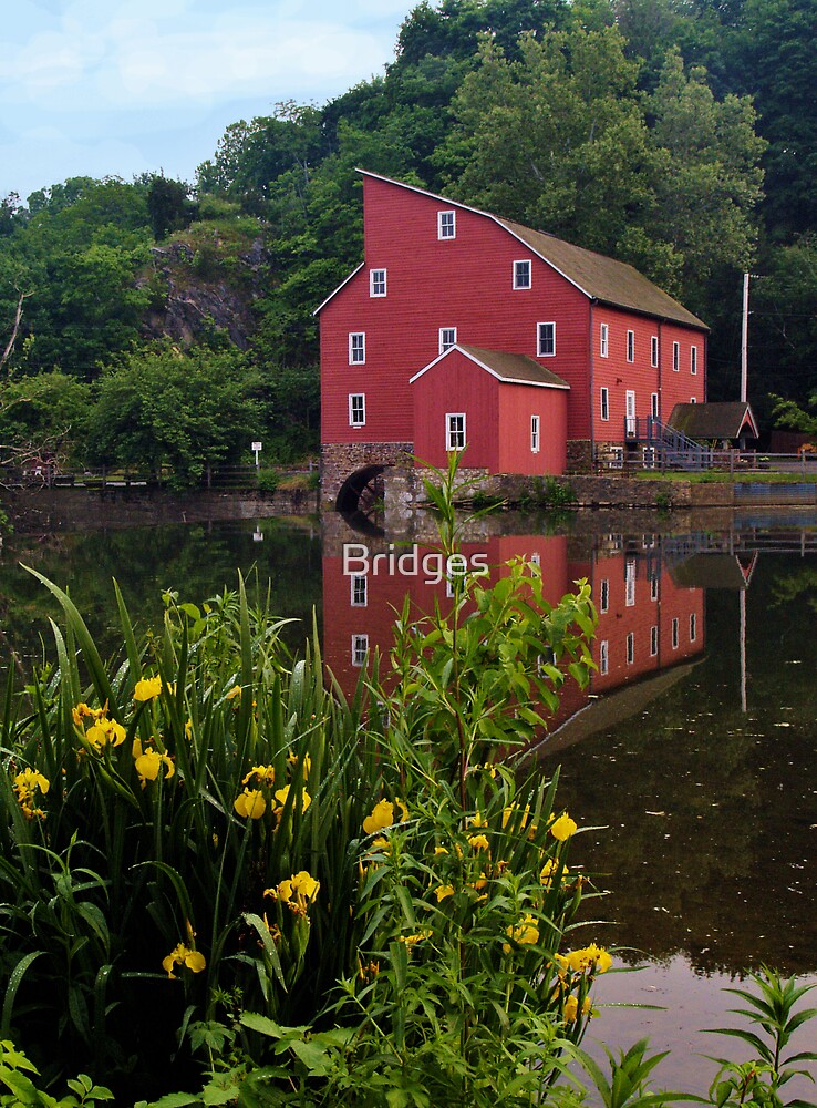 "Flowers At The Mill" by Bridges Redbubble