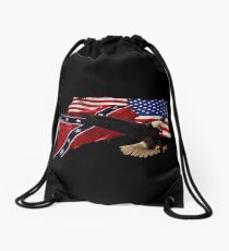 Heritage, Not Hatred Patriotic Eagle Drawstring Bag