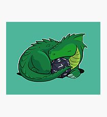 D20 Green Dragon Photographic Print