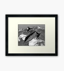 SR-71 Blackbird Flying Framed Print