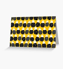 Black pineapple Greeting Card