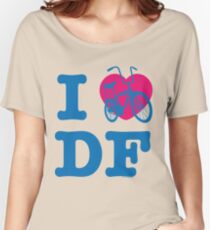 I Love Cycling DF 2 Blue Pink / Yo Amo andar en Bicicleta en el DF / Chilango Pride / Orgullo Chilango Women's Relaxed Fit T-Shirt