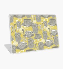 Tea owl yellow Laptop Skin