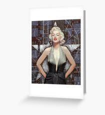Marilyn Monroe, Old Hollywood, celebrity art, brown shades Greeting Card