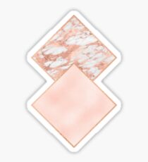 Diamond rose gold marble - soft blush Sticker