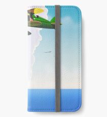 Lake Michigan flight travel poster iPhone Wallet/Case/Skin