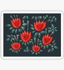 Beautiful Red Abstract Tulip Pattern Sticker