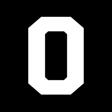  All Sports Sports Fan Number #0 White Black Outline