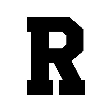 Alphabet, Black R, Sports letter R Sticker for Sale by TheCultStuff