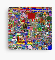 Reddit r/Place 12K Official r/TheFinalClean Cleaned Version – FINAL Revision (Without Void) Canvas Print