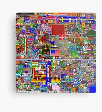Reddit r/Place 12K Official r/TheFinalClean Cleaned Version – FINAL Revision (With Void) Metal Print