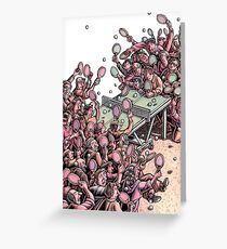 Crowded Ping Pong Game Greeting Card