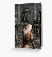 Judgment Before Her Gods Greeting Card
