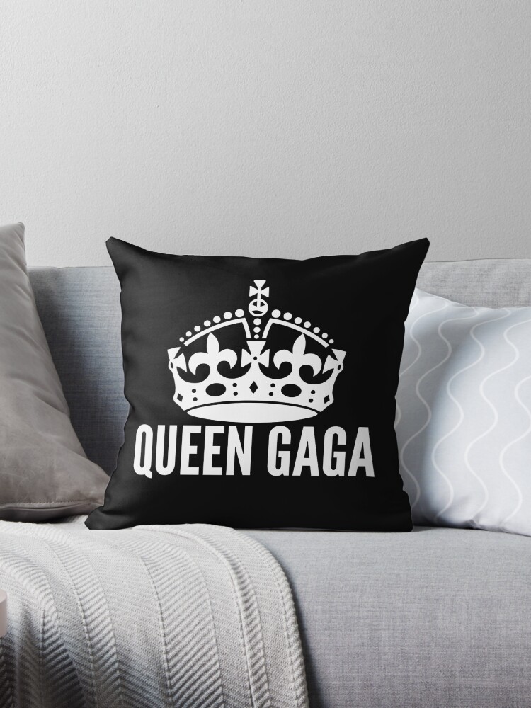 Queen Lady Gaga White Throw Pillow By Desexperiencia Redbubble