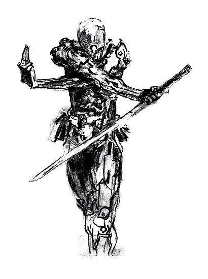 "Graue Fuchs zeichnen von Metallgetriebe" Poster von RedXIV | Redbubble