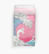 Psychodelic Bubblegum Kunagawa Surfer Cat Duvet Cover