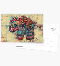 Vintage Elefant Postkarten