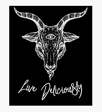 Black Phillip the Goat - Live Deliciously Photographic Print