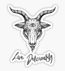 Black Phillip the Goat - Live Deliciously Sticker