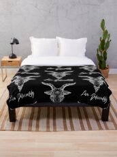 Black Phillip the Goat - Live Deliciously Throw Blanket