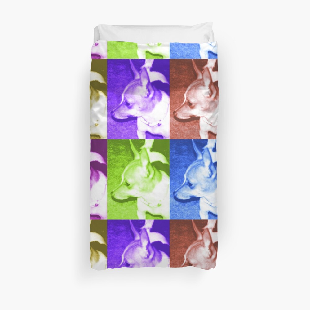 Pop Art Chihuahua Duvet Cover