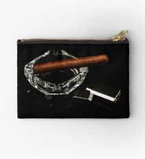 Cigars and accessories on a black background Studio Pouch