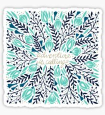Abenteuer ruft - Navy & Mint Palette Sticker