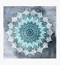 BOHOCHIC MANDALA IN BLUE Photographic Print