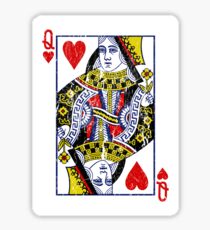 Queen of Hearts Playing Card Sticker