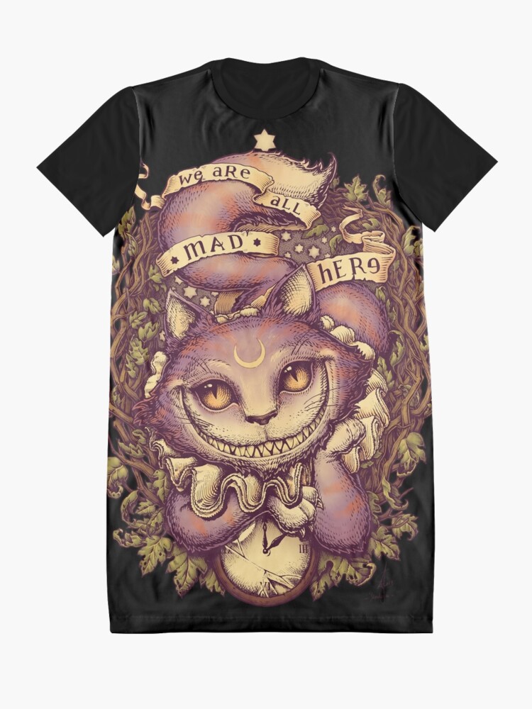 Alternate view of CHESHIRE CAT Graphic T-Shirt Dress