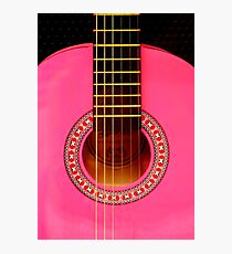 Pink Guitar Photographic Print