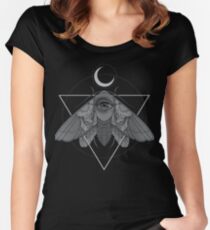 Occult Moth Women's Fitted Scoop T-Shirt