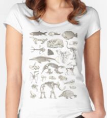 Paläontologie-Illustration Tailliertes Rundhals-Shirt