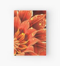 Rote Dahlia Fractal Flower mit schönen Bokeh Notizbuch
