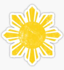 Goldflagge Philippinen Sun Sticker