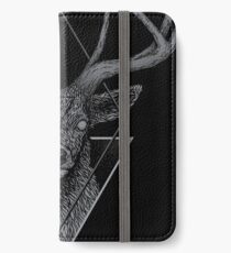 Dunkler Hirsch iPhone Flip-Case/Hülle/Skin