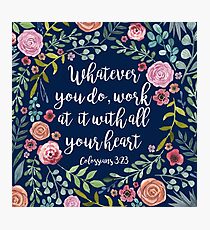 Colossians Photographic Print