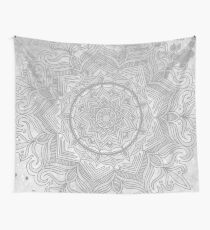 Grey splash mandala swirl pattern tribal modern boho art Wall Tapestry