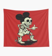 Skull mouse Wall Tapestry